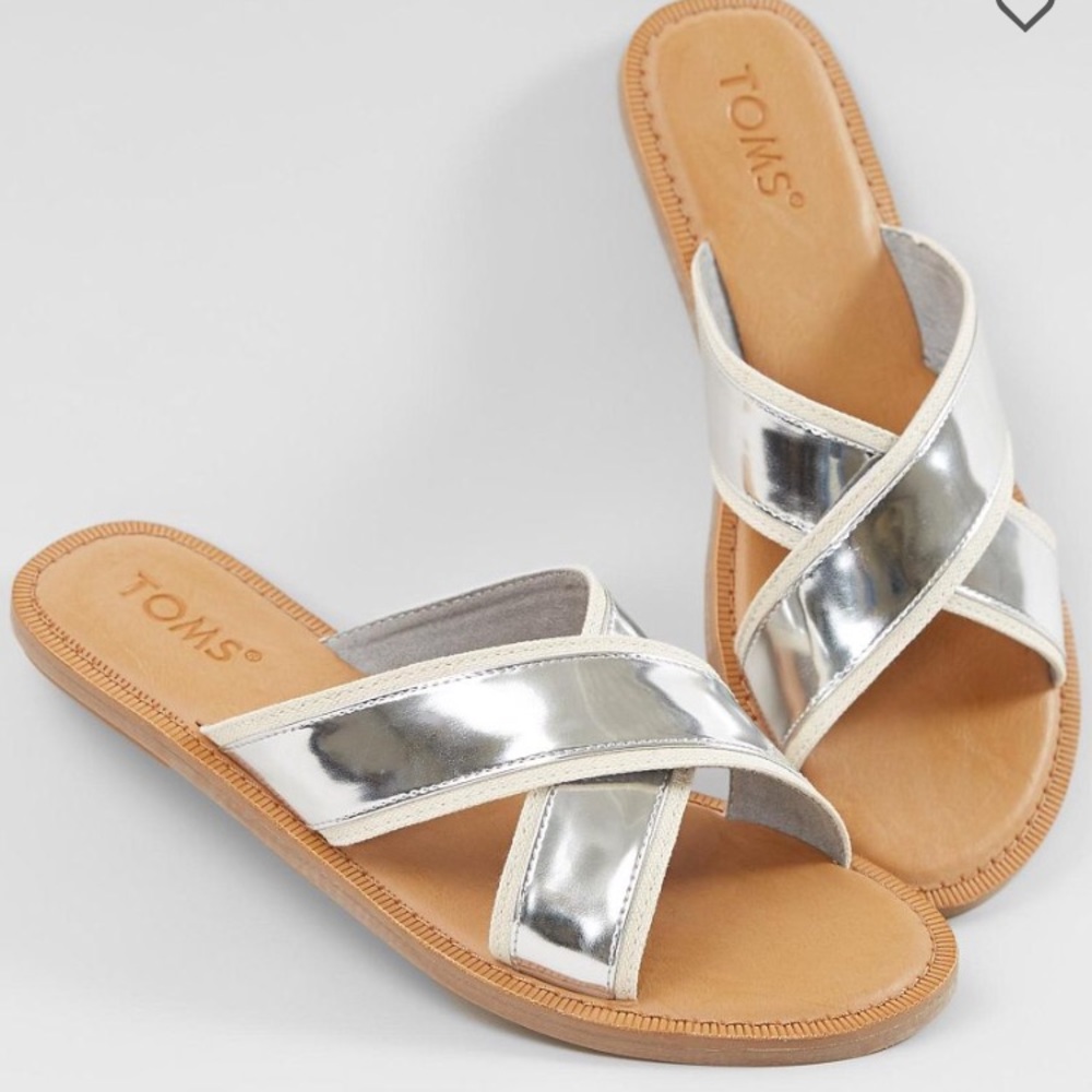 TOMS Silver Sandals